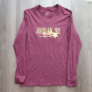 Jordan 92' Burgundy Long Sleeve Tee